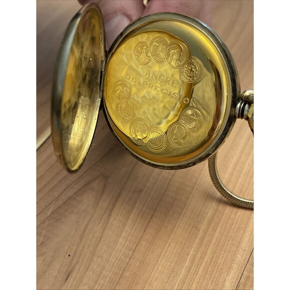 1960’s CARAVELLE Bulova Pocket Watch Hunter Case 17 Jewels 890 Swiss Made Works - Picture 10 of 16